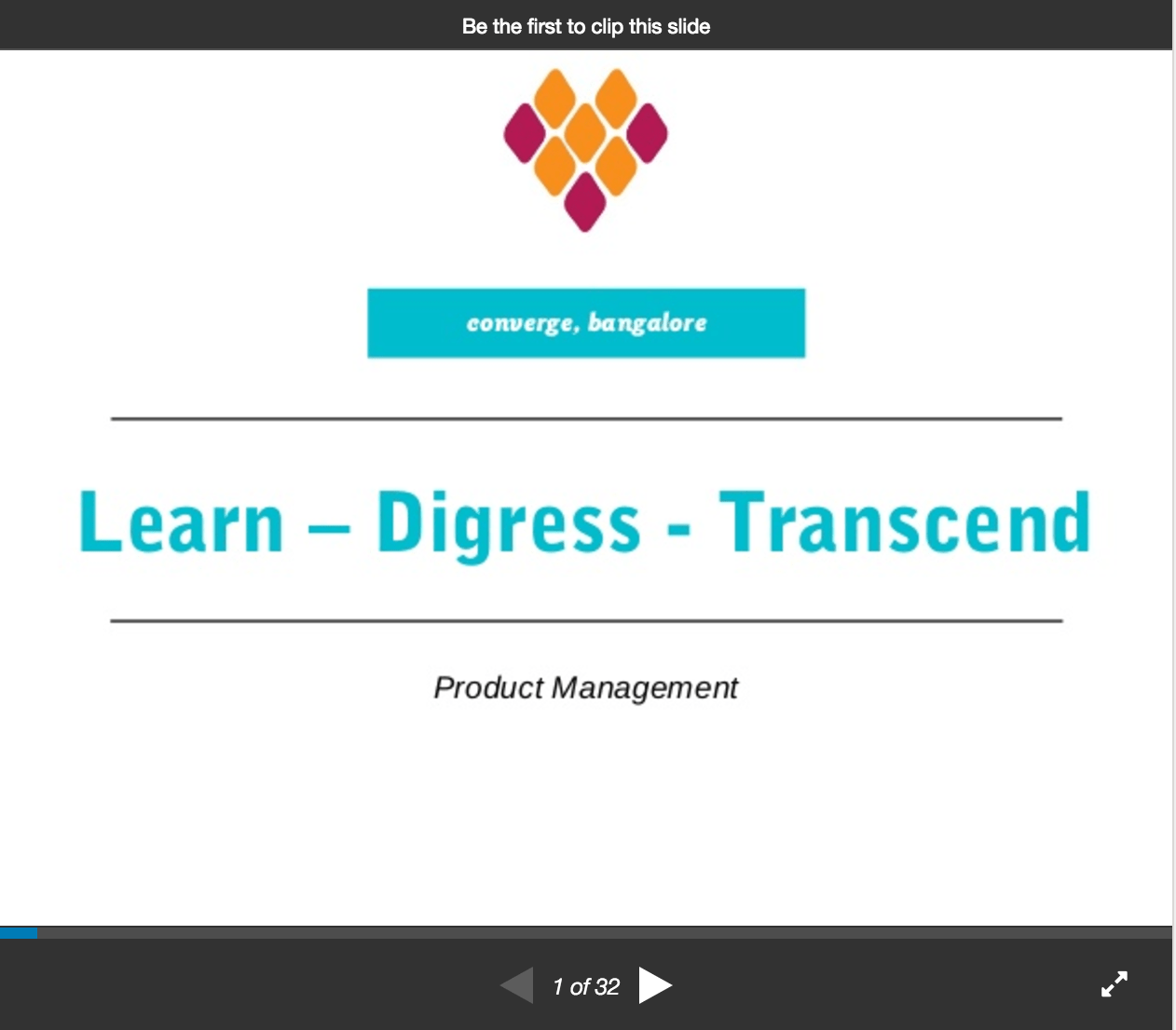 Read more about the article SlideShare: Shuhari – Learn – Digress – Transcend