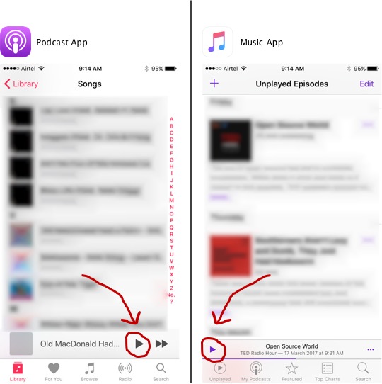 Read more about the article Design Dissonance in Music and Podcast Apps on iPhone